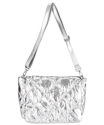Fashion Faux Leather Crossbody Bag HBG-104431 SILVER